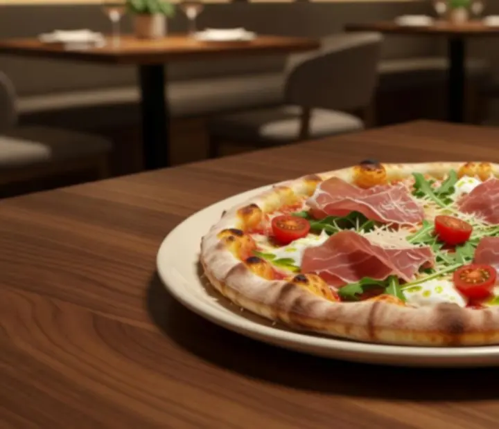 Pizza na cienkim cieście w restauracji Wonderstar s. r. o.